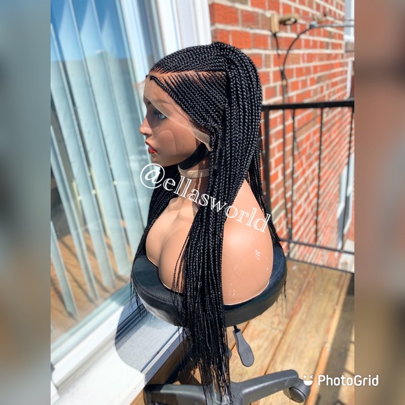 Ready to ship v-cut conrow wig